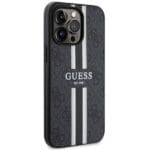 Guess GUHMP13XP4RPSK Black Hardcase 4G Printed Stripes MagSafe Kryt iPhone 13 Pro Max