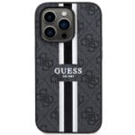 Guess GUHMP14LP4RPSK Black Hardcase 4G Printed Stripes MagSafe Kryt iPhone 14 Pro
