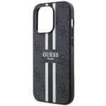 Guess GUHMP14LP4RPSK Black Hardcase 4G Printed Stripes MagSafe Kryt iPhone 14 Pro