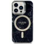 Guess GUHMP14LPCUMAK Black Hardcase Marble MagSafe Kryt iPhone 14 Pro