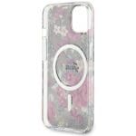 Guess GUHMP14MHCFWSA Khaki Hardcase Flower MagSafe Kryt iPhone 14 Plus