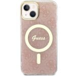 Guess GUHMP14SH4STP Pink Hardcase 4G MagSafe Kryt iPhone 14
