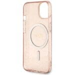 Guess GUHMP14SHCMCGP Pink Hardcase Glitter Gold MagSafe Kryt iPhone 14
