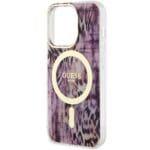 Guess GUHMP14XHLEOPWP Pink Hardcase Leopard MagSafe Kryt iPhone 14 Pro Max