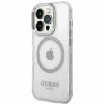 Guess GUHMP14XHTRMS Silver Metal Outline Magsafe Kryt iPhone 14 Pro Max