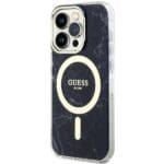 Guess GUHMP14XPCUMAK Black Hardcase Marble MagSafe Kryt iPhone 14 Pro Max