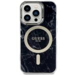 Guess GUHMP14XPCUMAK Black Hardcase Marble MagSafe Kryt iPhone 14 Pro Max