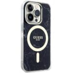 Guess GUHMP14XPCUMAK Black Hardcase Marble MagSafe Kryt iPhone 14 Pro Max