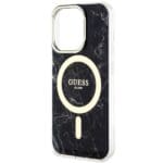 Guess GUHMP14XPCUMAK Black Hardcase Marble MagSafe Kryt iPhone 14 Pro Max