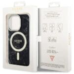 Guess GUHMP14XPCUMAK Black Hardcase Marble MagSafe Kryt iPhone 14 Pro Max