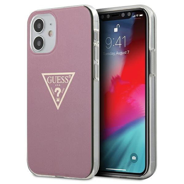 Guess MetalLIC Collection Pink Kryt iPhone 12 Mini