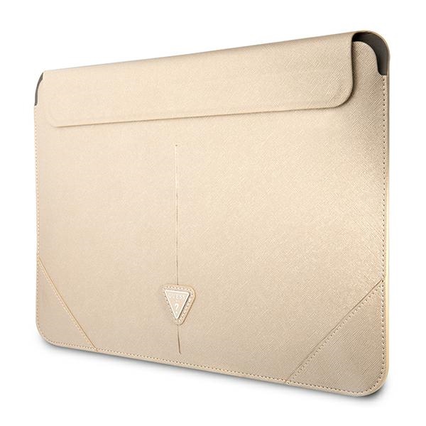 Guess Notebook Sleeve GUCS14PSATLE 13/14" Beige Saffiano Triangle Logo