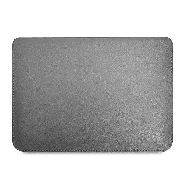 Guess Notebook Sleeve GUCS16PSATLG 16" Silver Saffiano Triangle Logo