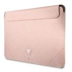 Guess Notebook Sleeve GUCS16PSATLP 16" Pink Saffiano Triangle Logo
