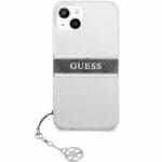 Guess PC/TPU 4G Grey Stripe Transparent Kryt iPhone 13 Mini
