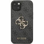Guess PU 4G Metal Logo Grey Kryt iPhone 13