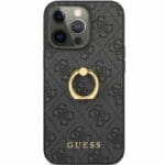 Guess PU 4G Ring Grey Kryt iPhone 13 Pro