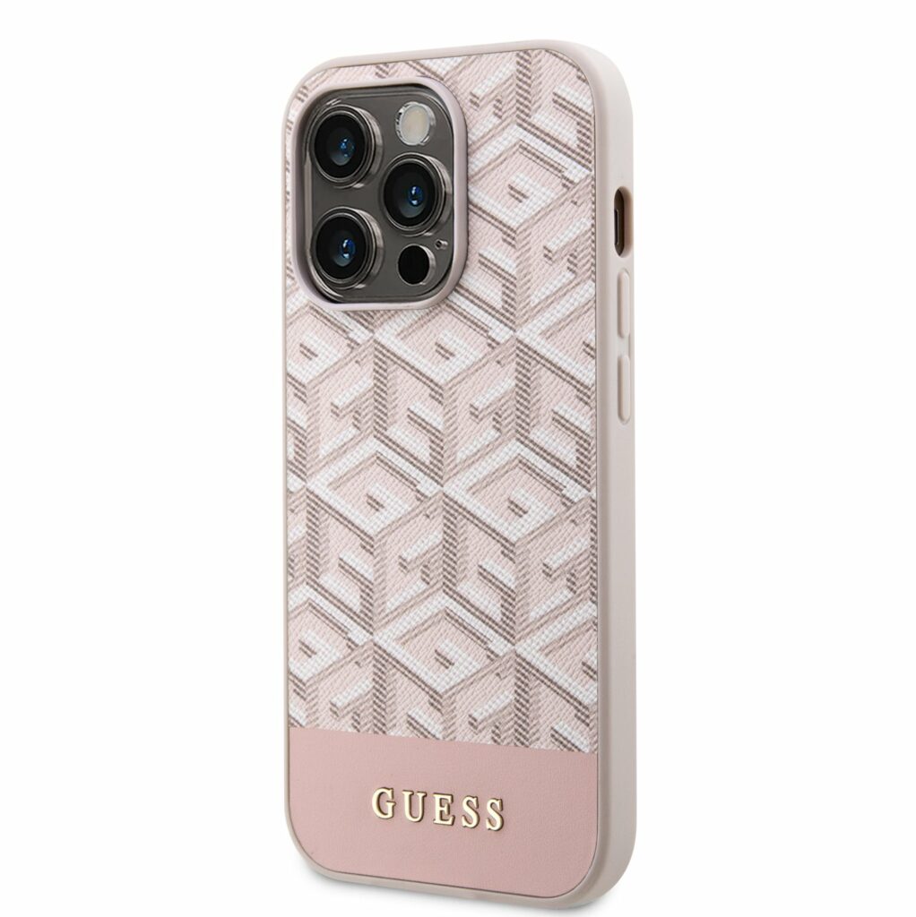 Guess PU G Cube MagSafe Pink Kryt iPhone 13 Pro