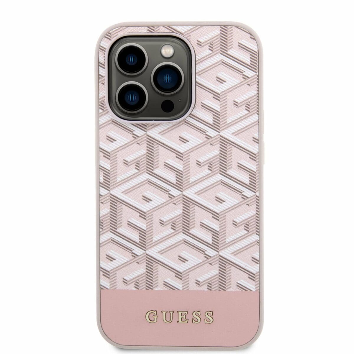 Guess PU G Cube MagSafe Pink Kryt iPhone 14 Pro