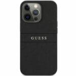 Guess PU Leather Saffiano Black Kryt iPhone 13 Pro