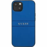 Guess PU Leather Saffiano Blue Kryt iPhone 13