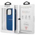Guess PU Leather Saffiano Blue Kryt iPhone 13 Pro