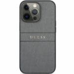 Guess PU Leather Saffiano Grey Kryt iPhone 13 Pro