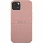 Guess PU Leather Saffiano Pink Kryt iPhone 13 Mini