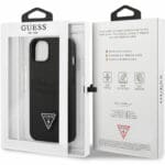 Guess Saffiano Double Card Black Kryt iPhone 13 Mini