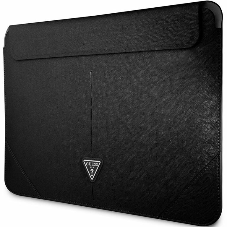 Guess Saffiano Triangle Metal Logo Kryt Notebook 16" Black