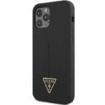 Guess Silicone Line Triangle Black Kryt iPhone 12/12 Pro