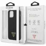 Guess Silicone Line Triangle Black Kryt iPhone 12/12 Pro
