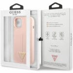 Guess Silicone Line Triangle Pink Kryt iPhone 13 Mini
