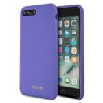 Guess Silicone Logo Purple Kryt iPhone 8 Plus/7 Plus/6S Plus/6 Plus