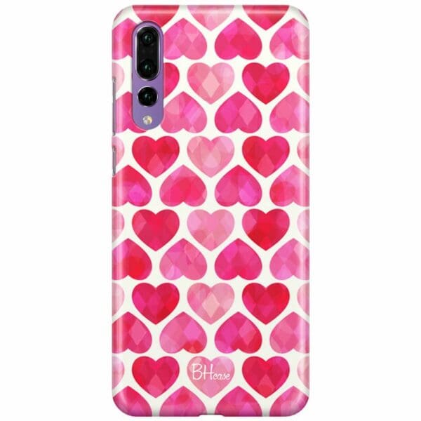 Hearts Pink Kryt Huawei P20 Pro