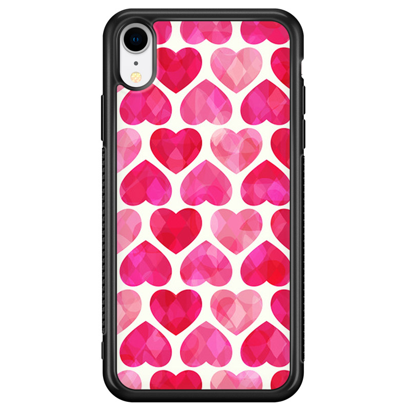 Hearts Pink Kryt iPhone XR