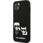 Karl Lagerfeld and Choupette Liquid Silicone Black Kryt iPhone 13