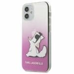 Karl Lagerfeld Choupette Fun Pink Kryt iPhone 12 Mini