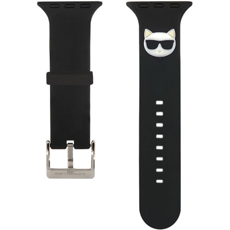 Karl Lagerfeld Choupette Head Náramok Apple Watch 45/44/42/Ultra Black