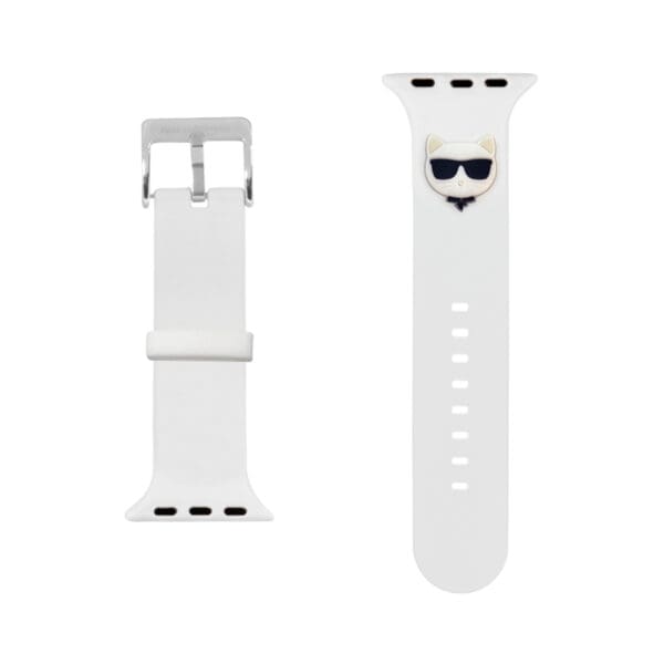 Karl Lagerfeld Choupette Head White Remienok Apple Watch SE/10-42mm/9/8/7/6/5/4/3 (40/41/38mm)