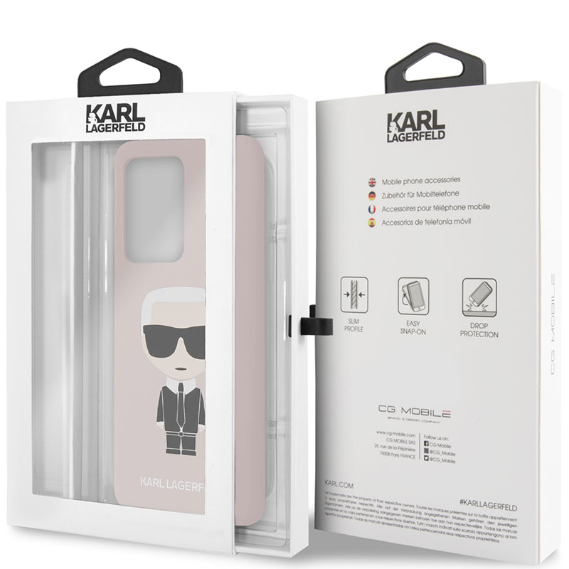 Karl Lagerfeld Iconic Full Body Silicone Pink Kryt Samsung S20 Ultra