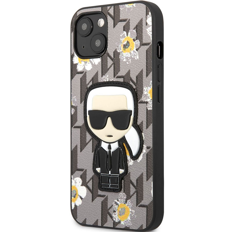 Karl Lagerfeld Ikonik Flower Grey Kryt iPhone 13 Mini