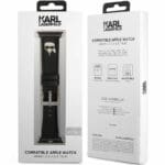 Karl Lagerfeld Karl Head PU Náramok Apple Watch 41/40/38mm Black