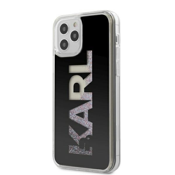 Karl Lagerfeld Karl Logo Glitter Black Kryt iPhone 12 Pro Max