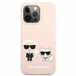 Karl Lagerfeld KL HCP13XSS KCI Silicone Karl Choupette Light Pink Kryt iPhone 13 Pro Max