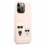 Karl Lagerfeld KL HCP13XSS KCI Silicone Karl Choupette Light Pink Kryt iPhone 13 Pro Max