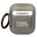 Karl Lagerfeld KLA2HNKCTGK Black Gliter Karl&Choupette Kryt AirPods 1/2