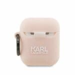 Karl Lagerfeld KLA2RUNIKP Pink Silicone Karl Head 3D Kryt AirPods 1/2