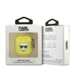 Karl Lagerfeld KLA2UCHFY Silicone Yellow Kryt AirPods 1/2