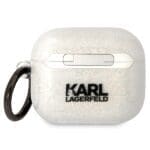Karl Lagerfeld KLA3HNKCTGT Transparent Gliter Karl&Choupette Kryt AirPods 3